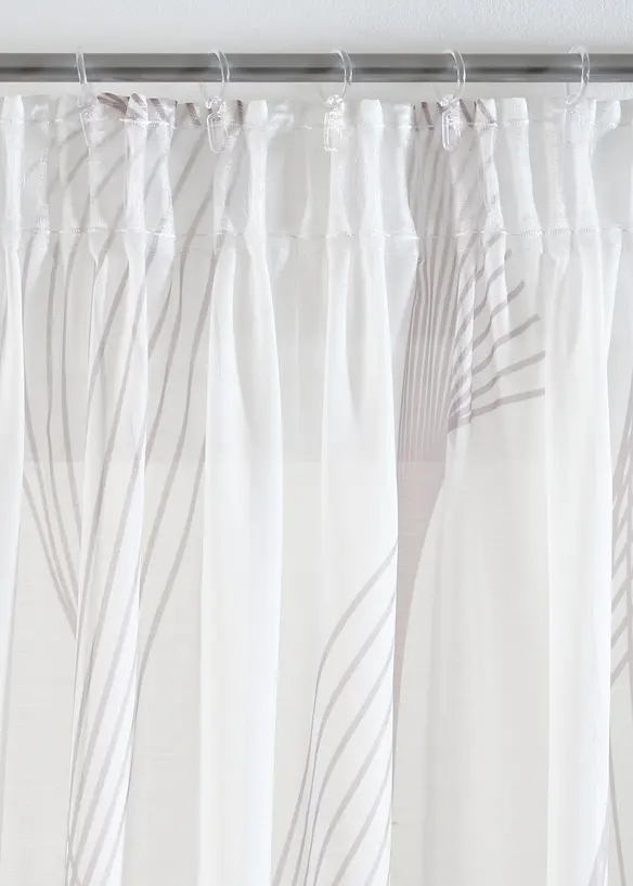 Transparant gordijn met golvende print (1 stuk), bonprix