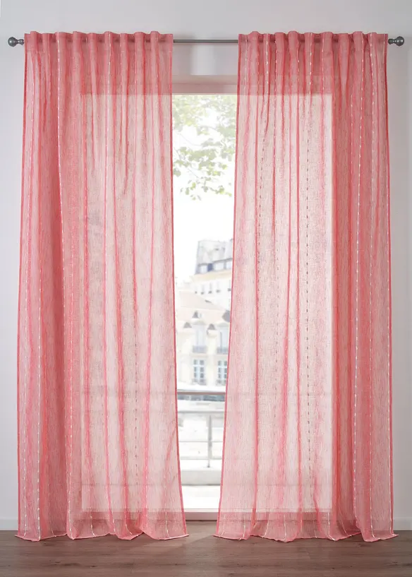 Gordijn met geweven strepen (1 stuk), bonprix