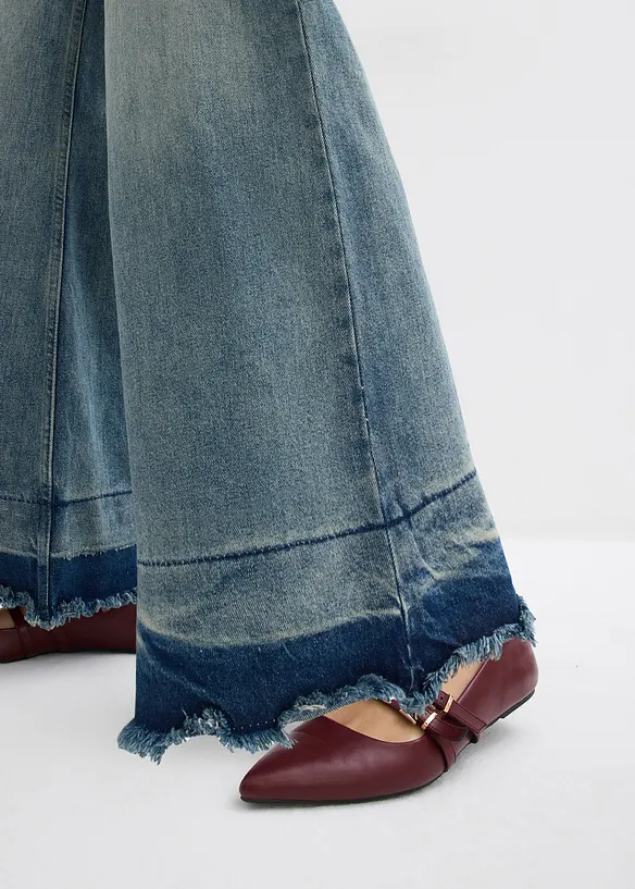 Wide leg jeans, mid waist, bonprix