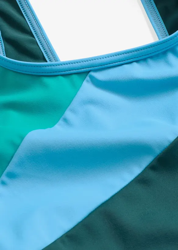 Sportbadpak met inzetstukken in contrasterende kleuren, bonprix