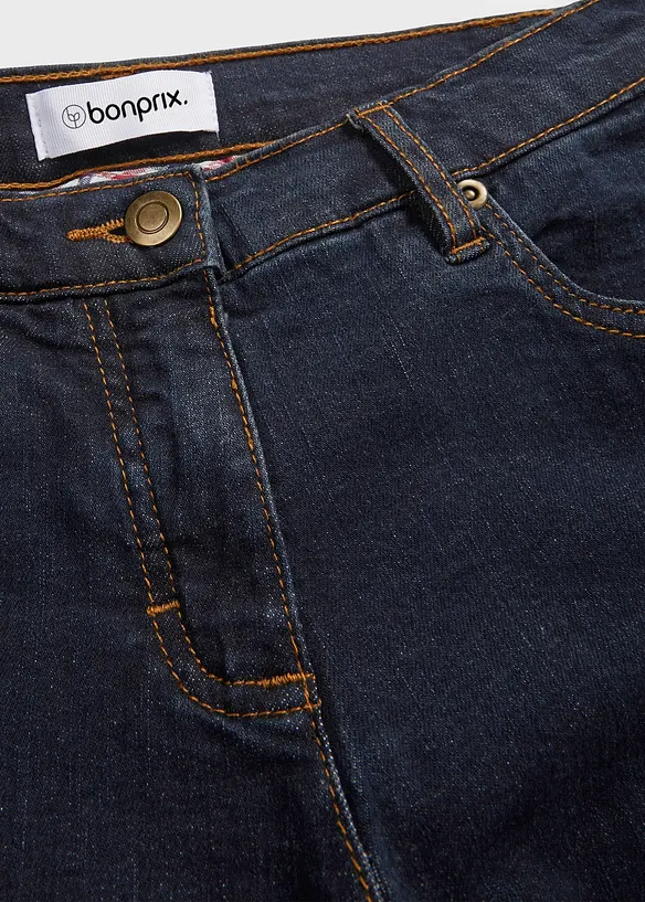 Mid waist stretch jeans, straight, bonprix