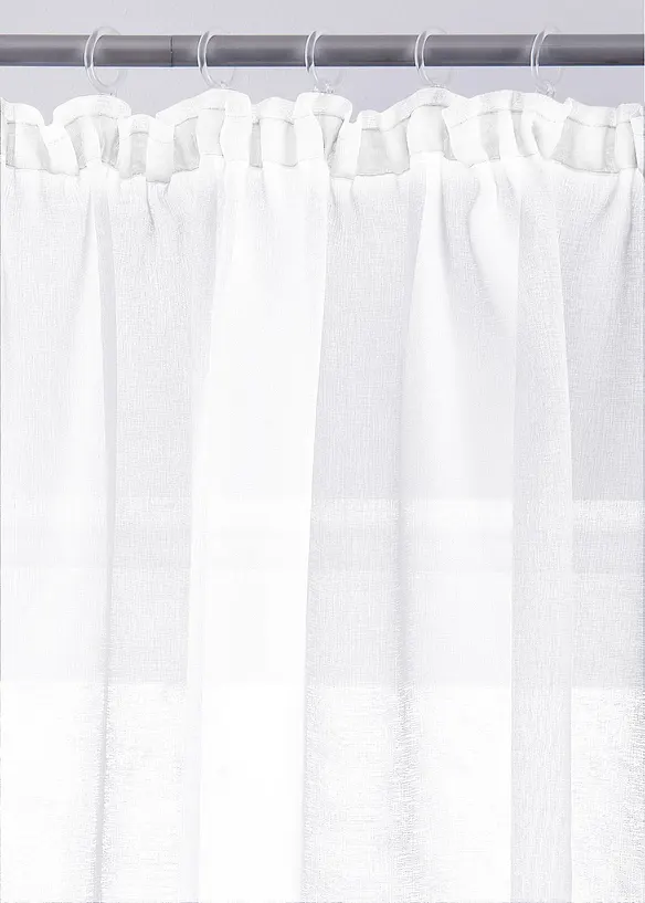 Transparant gordijn met fijne structuur (1 stuk), bonprix