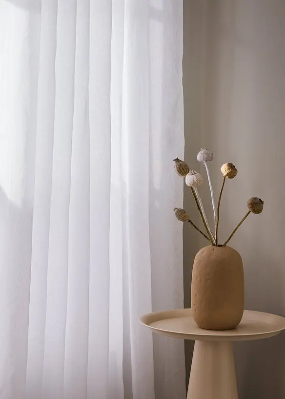 Transparant gordijn met fijne structuur (1 stuk), bonprix