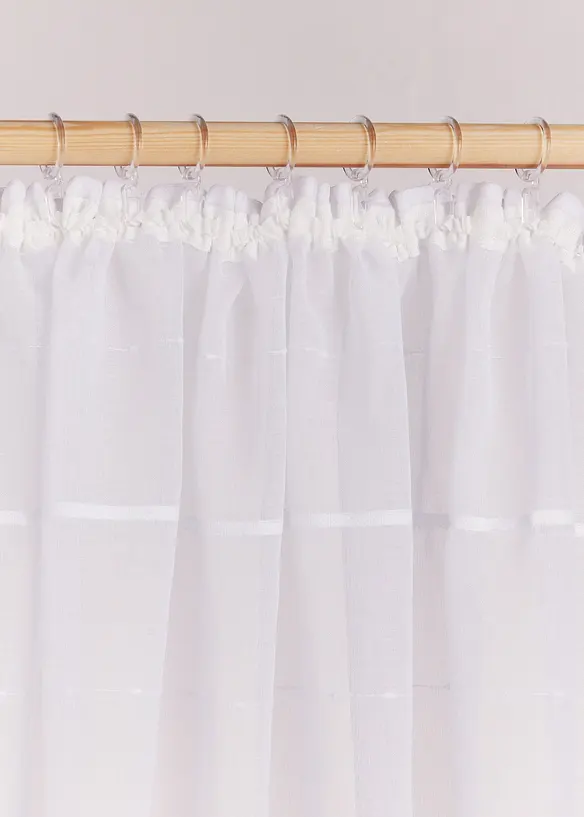 Transparant gordijn met 3D strepen (1 stuk), bonprix