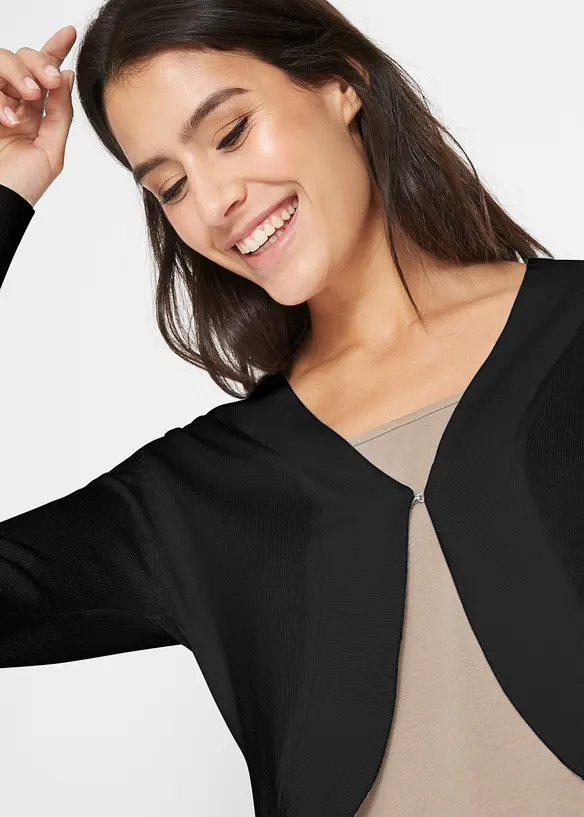 Kort vest met viscose, bonprix