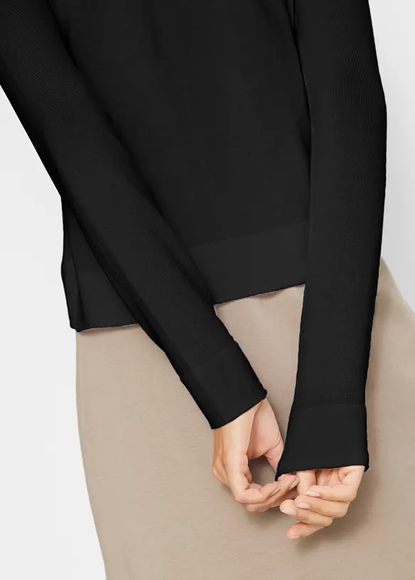 Kort vest met viscose, bonprix