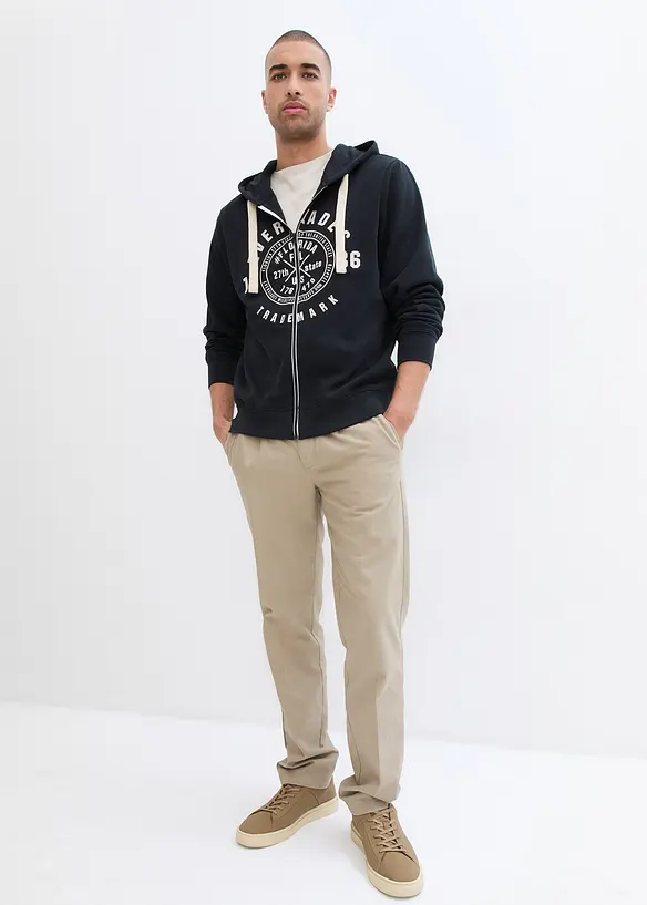 Sweatvest met capuchon en comfort fit, bonprix