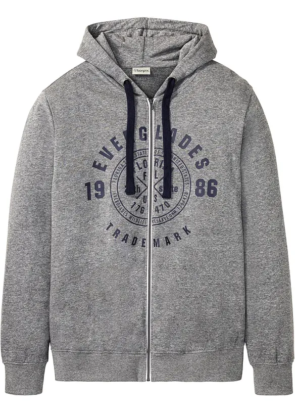 Sweatvest met capuchon en comfort fit, bonprix