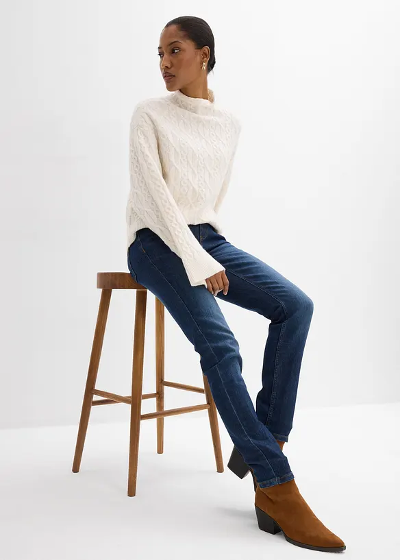 Skinny stretch jeans mid waist, bonprix