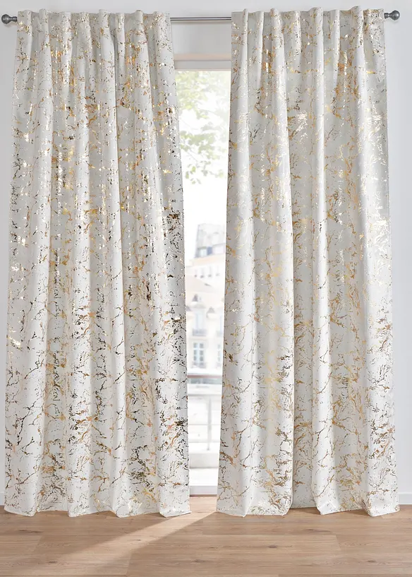 Verduisterend gordijn met een glanzend dessin (1 stuk), bonprix