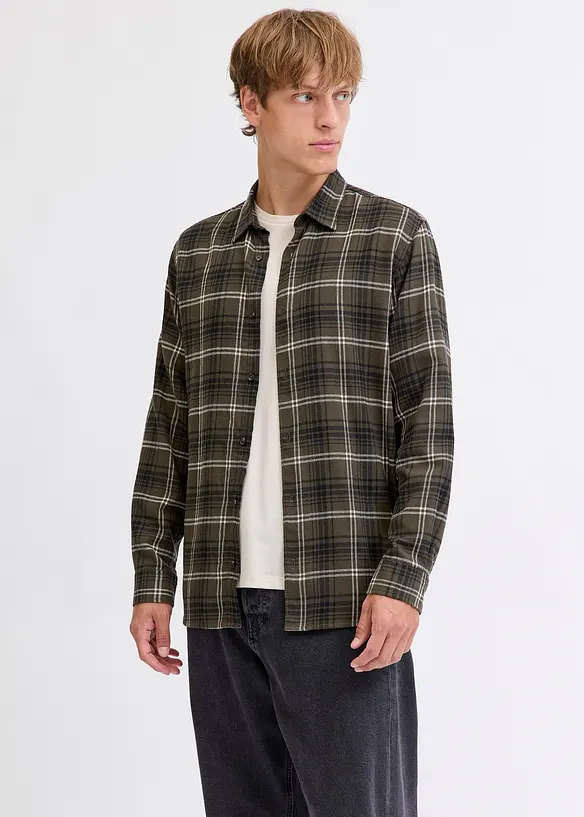 JJ REBEL Flanellen overhemd van puur katoen, J&J Rebel