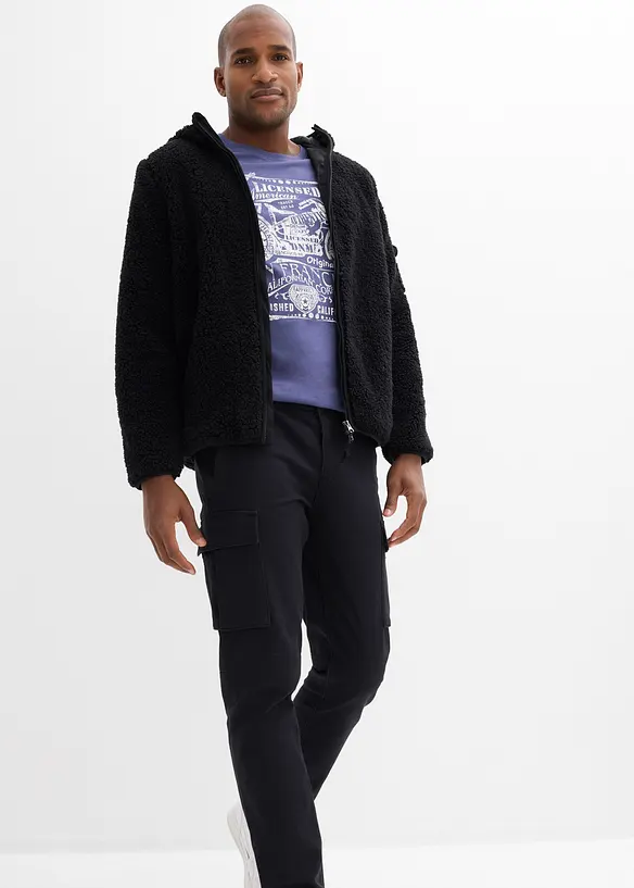 Cargo broek straight regular fit met puur katoen, bonprix