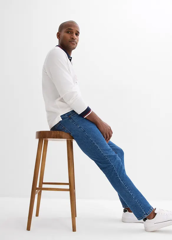 Classic fit jeans met deels elastische tailleband, straight, bonprix