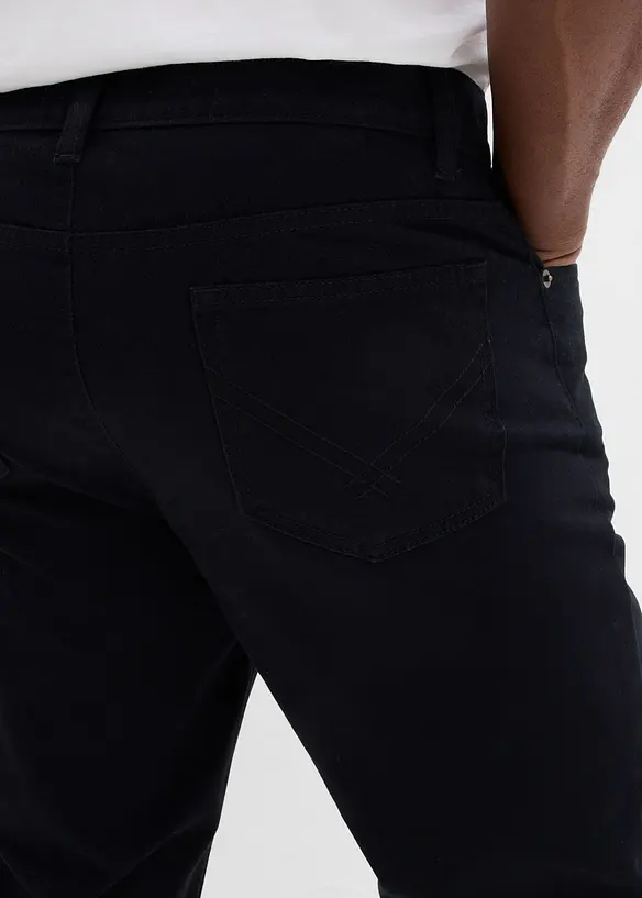 Regular fit twill broek van katoen, straight, bonprix