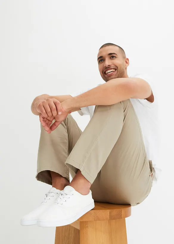 Regular fit chino van puur katoen, straight, bonprix