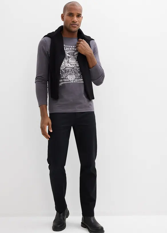 Classic fit stretch broek, straight, bonprix