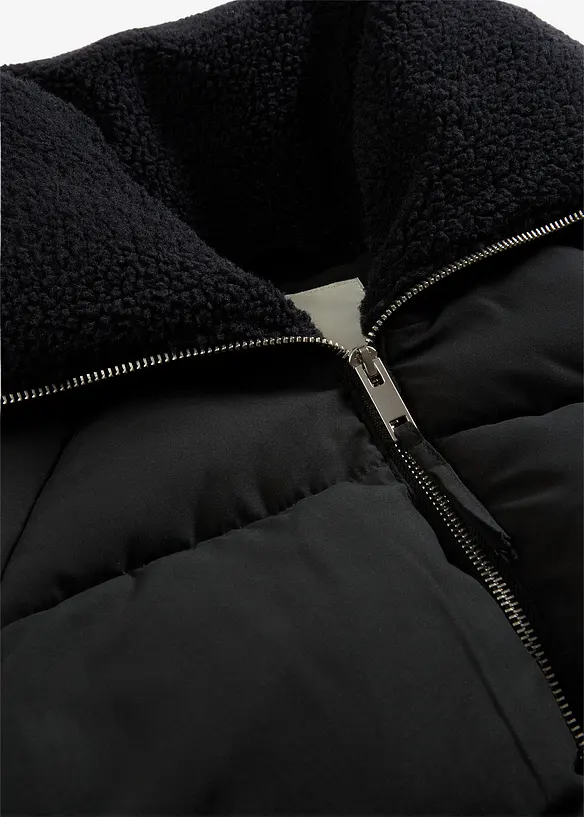 Gewatteerde jas met teddykraag, bonprix
