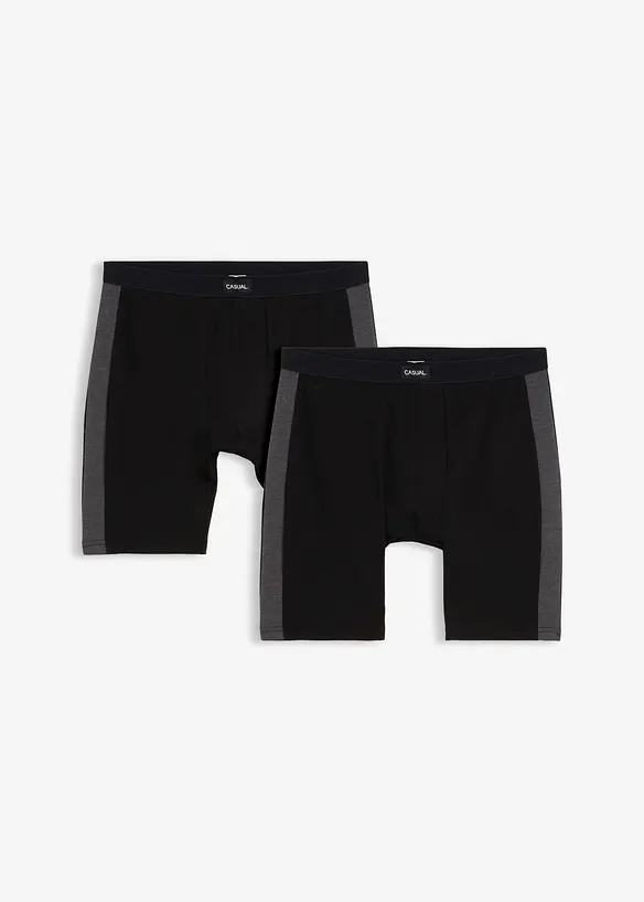 Strakke lange boxer met katoen (set van 2), bonprix