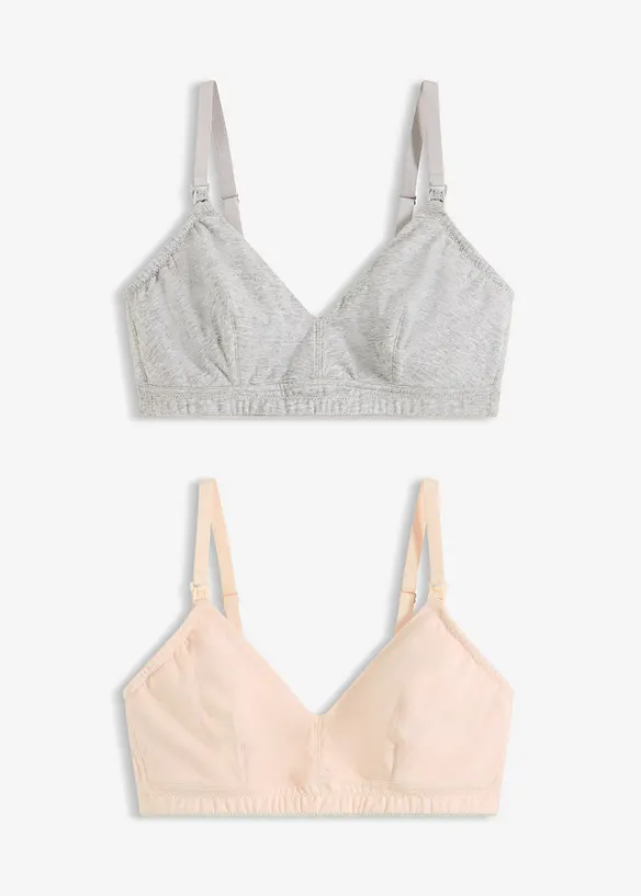 Voedingsbh zonder beugels met biologisch katoen (set van 2), bonprix