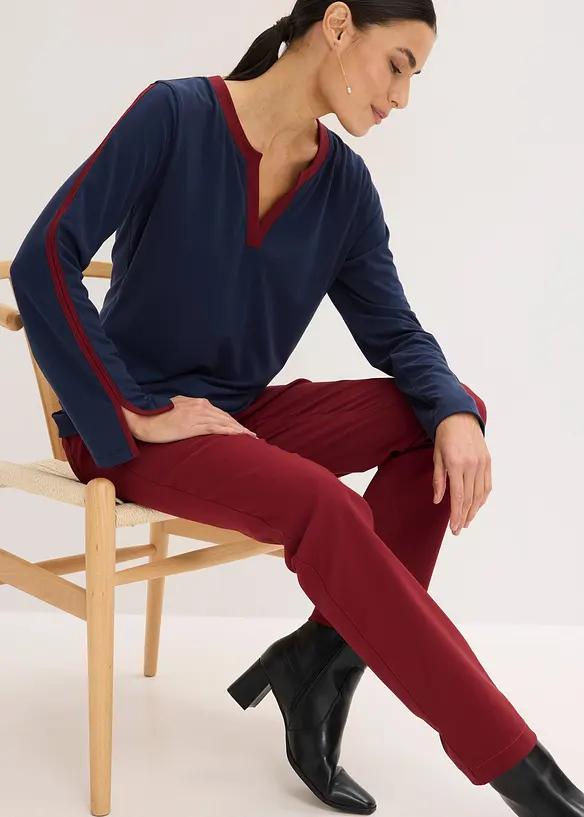 Longsleeve met splitten, bonprix