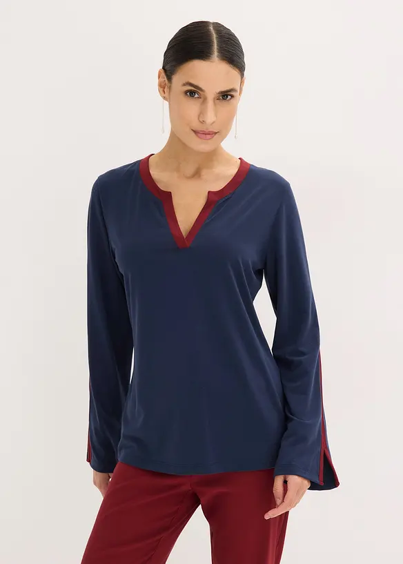 Longsleeve met splitten, bonprix