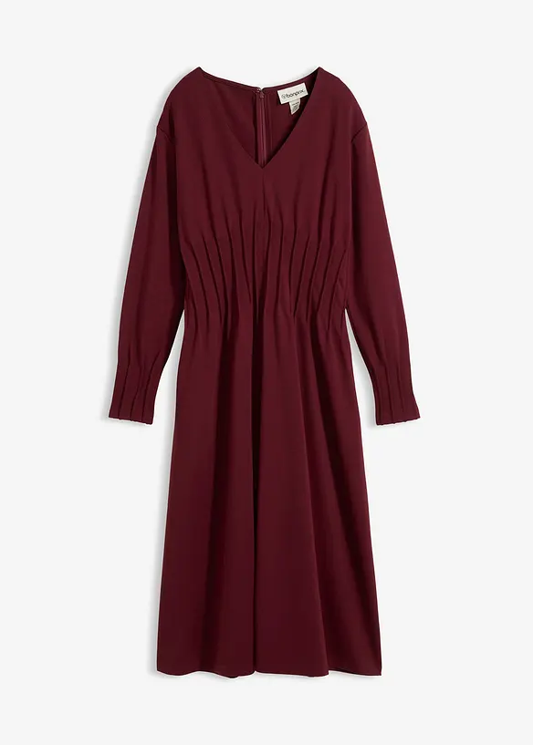 Comfortabele jurk met sierplooien in een viscosemix, bonprix