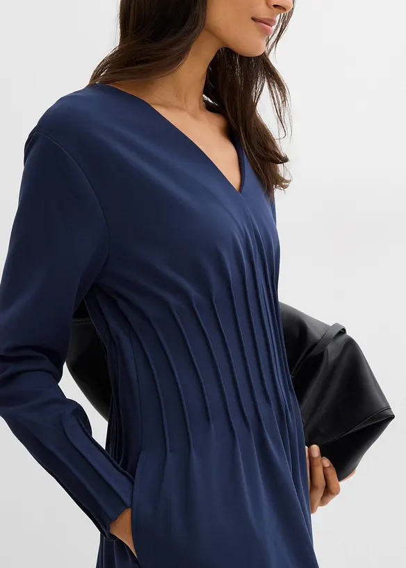 Comfortabele jurk met sierplooien in een viscosemix, bonprix