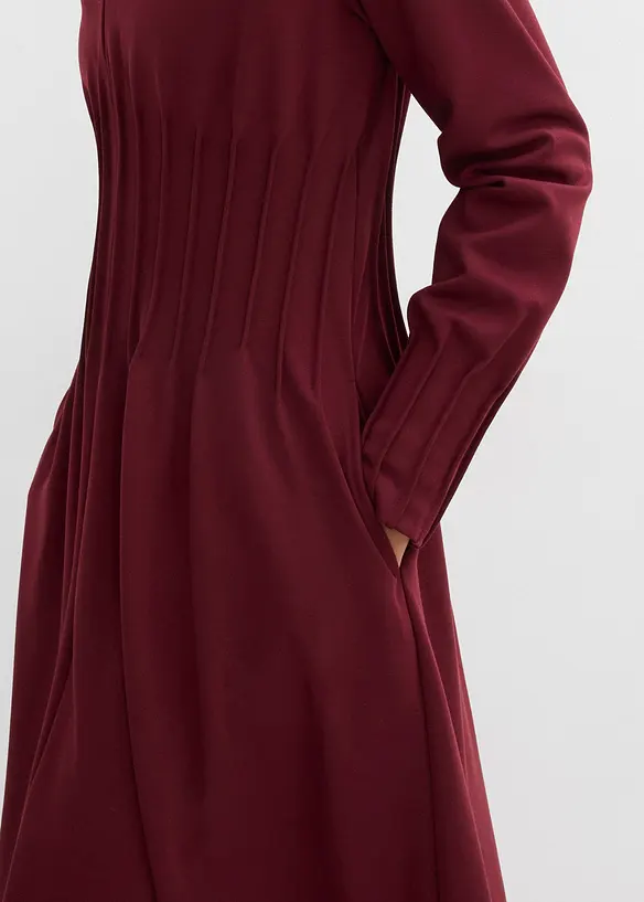 Comfortabele jurk met sierplooien in een viscosemix, bonprix