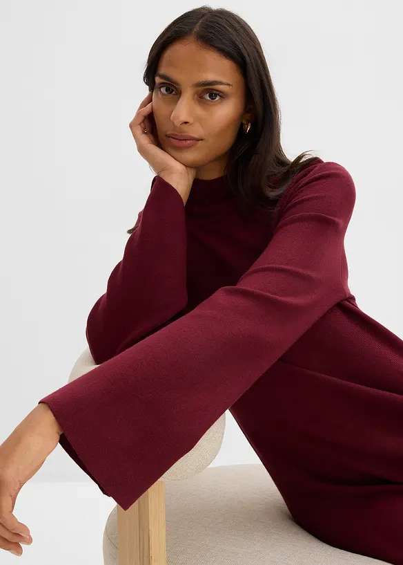 Gebreide jurk in A-lijn van een viscosemix, bonprix