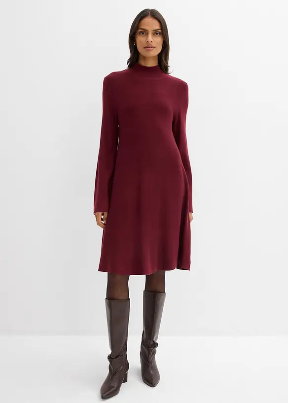 Gebreide jurk in A-lijn van een viscosemix, bonprix