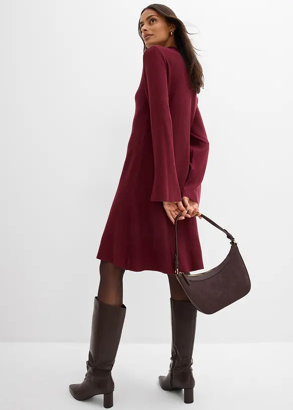 Gebreide jurk in A-lijn van een viscosemix, bonprix