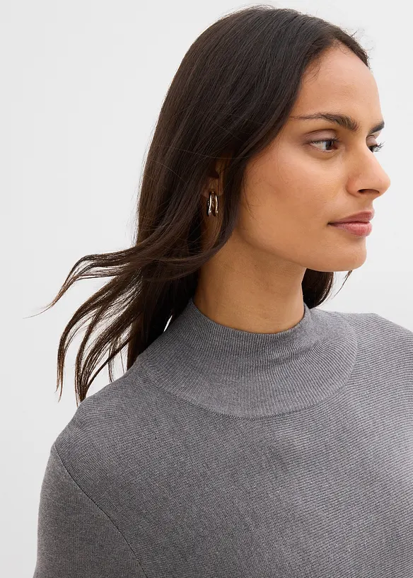 Gebreide jurk in A-lijn van een viscosemix, bonprix