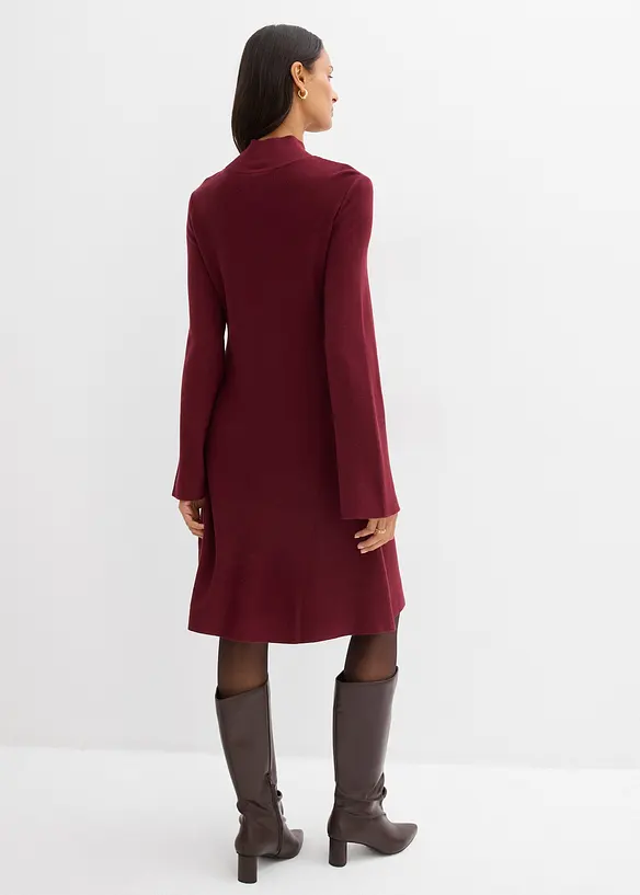 Gebreide jurk in A-lijn van een viscosemix, bonprix