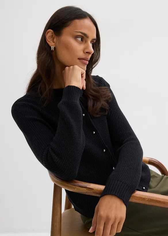 Vest van wolmix met decoratieve knopen, bonprix