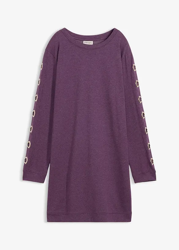 Sweatjurk met eyelets, bonprix