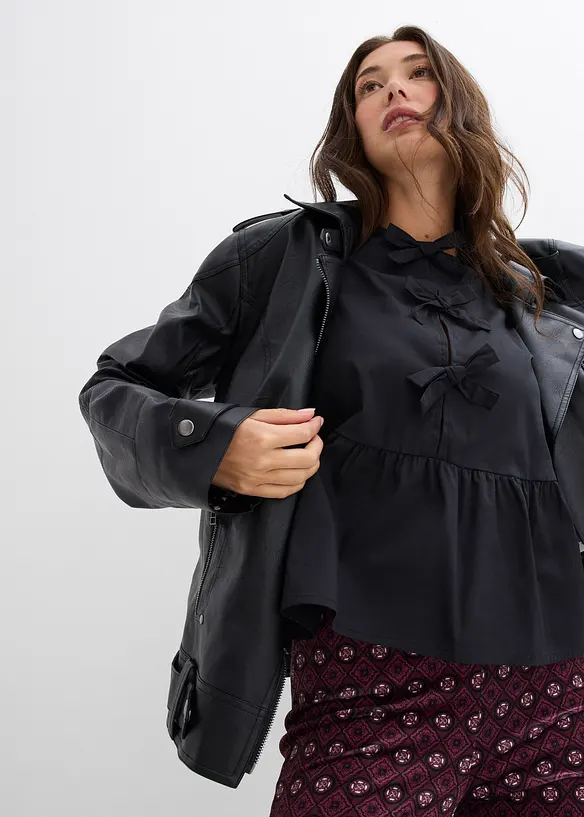 Blouse met lussen, bonprix