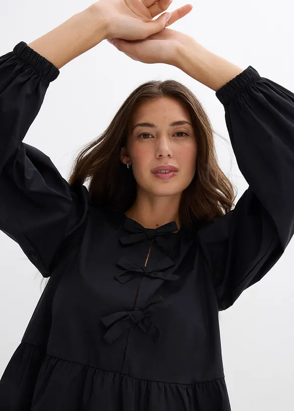 Blouse met lussen, bonprix