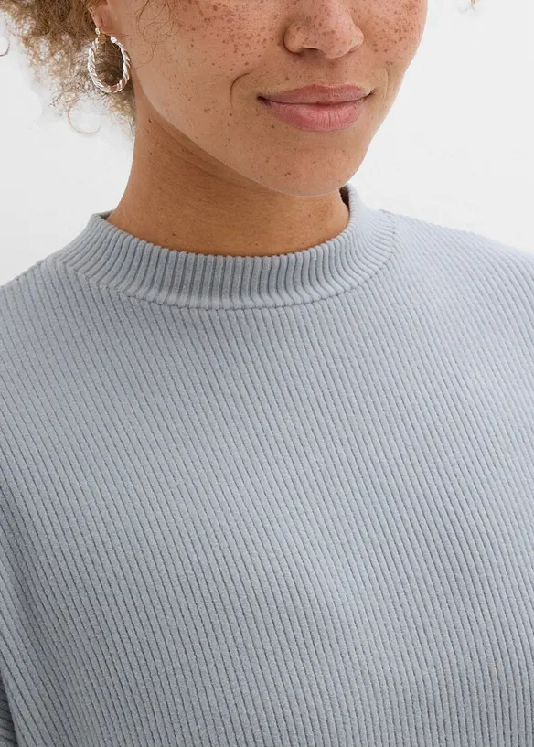 Mini jurk van geribd materiaal, bonprix