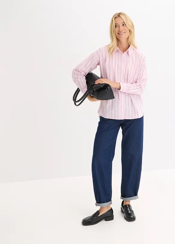 Overhemdblouse van katoen, bonprix