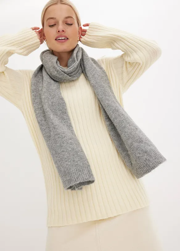 Geribde oversized trui, bonprix