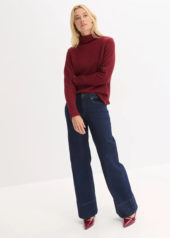 Sweater met opstaande kraag, bonprix