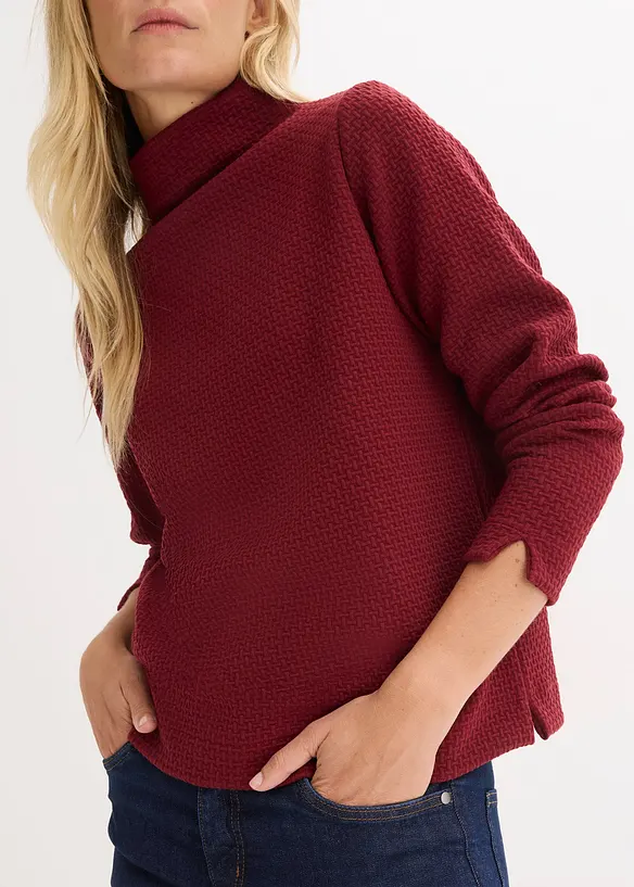 Sweater met opstaande kraag, bonprix