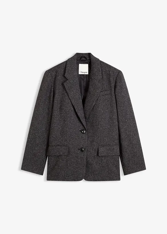 Oversized blazer van een fijne viscose-mix, bonprix
