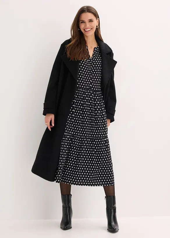 Midi jurk van soepele viscose, bonprix