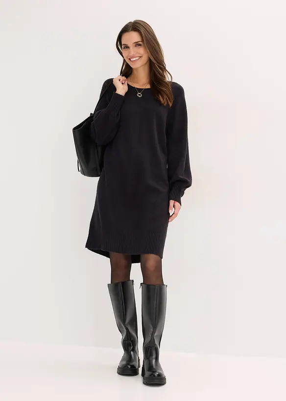 Korte gebreide jurk, bonprix