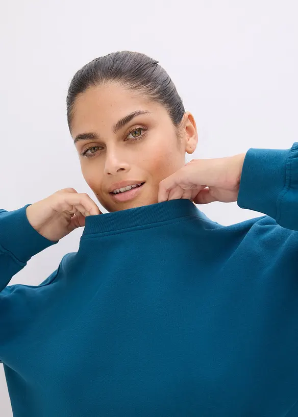 Oversized sweater van katoen, bonprix