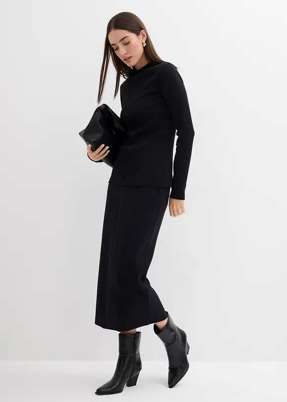 Geribde longsleeve, bonprix