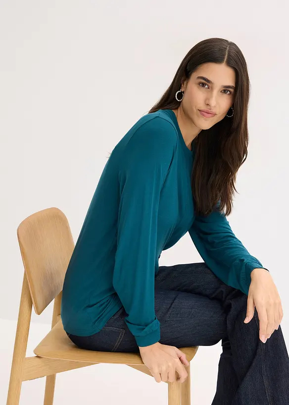 Longsleeve in een zachte viscosemix, bonprix