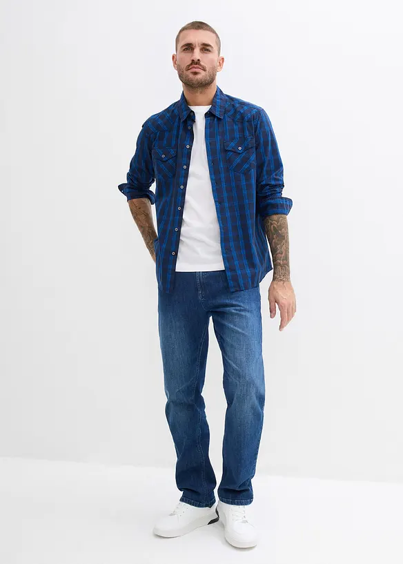 Overhemd van puur katoen met lange mouwen, bonprix