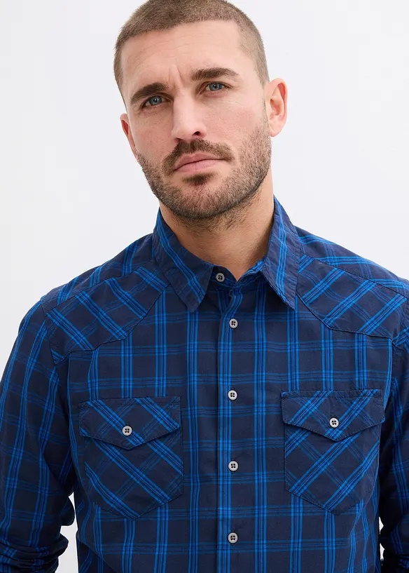 Overhemd van puur katoen met lange mouwen, bonprix